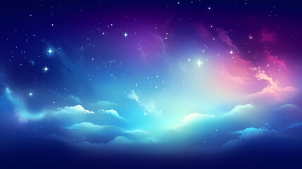 Fototapeta premium Gradient abstract stars background, starry night sky