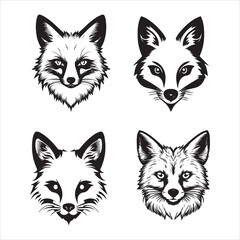A fox's Icon vector design 