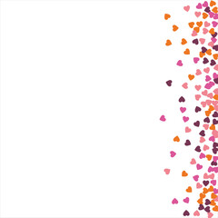 Vector edging, ribbon, border from hearts. Hand-drawn romantic pattern. Valentine's Day. Banner template. Vector illustration.