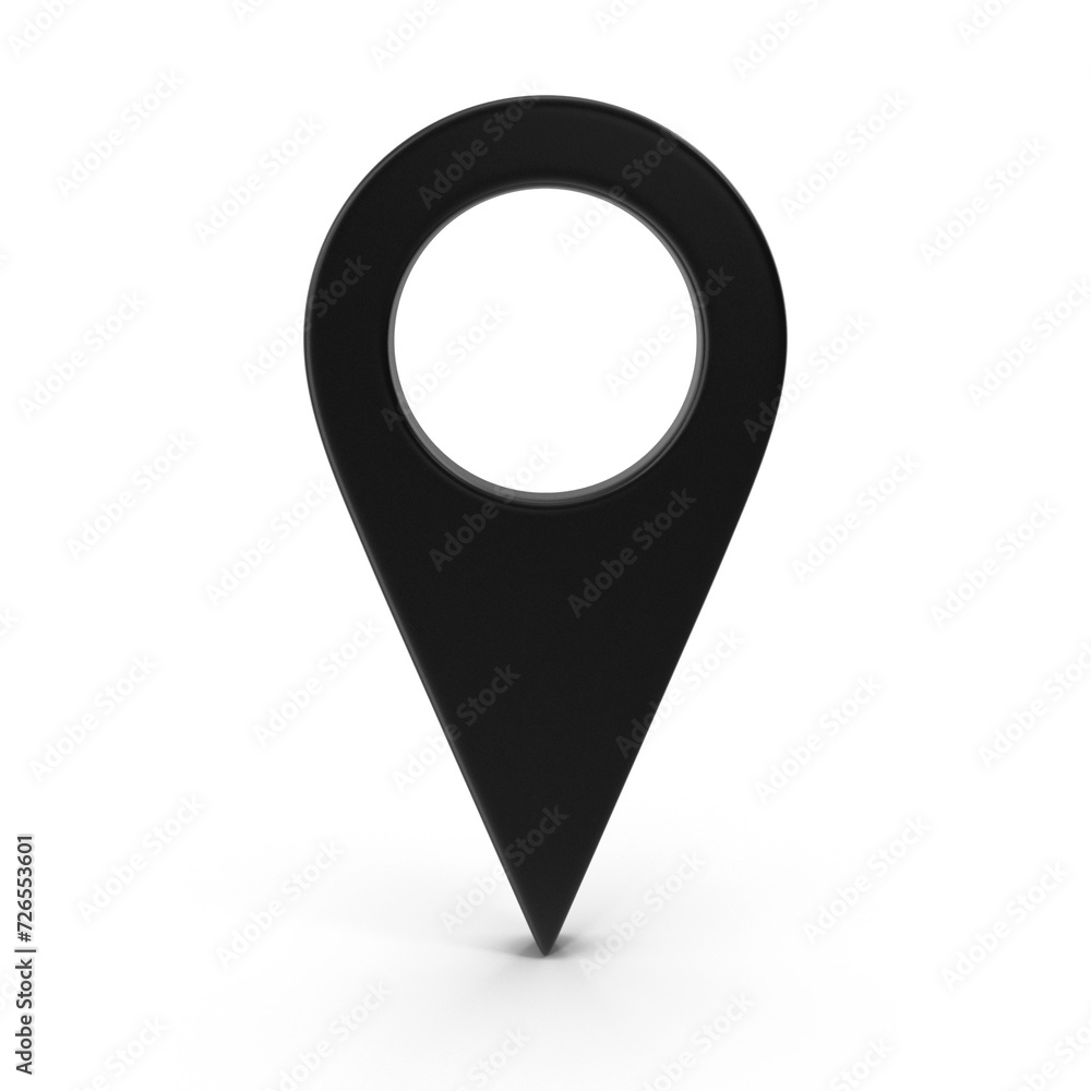 Poster 3d png map pointer, location map icon, black texture, black location pin or navigation, web location