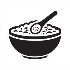 Asian food. Rice bowl icon