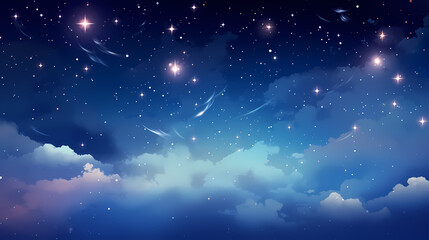 Sparkling starry night sky background