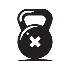 Kettlebell icon. Vector and glyph