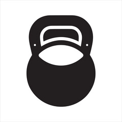 Kettlebell icon. Vector and glyph