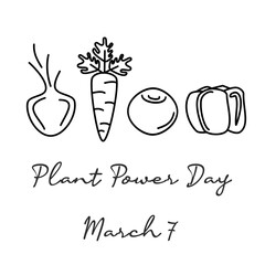 line art of plant power day good for plant power day celebrate. line art. illustration.