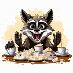 The Caffeine Magician! Laugh along with this aspiring magician raccoon as it navigates the world of caffeine-fueled illusions