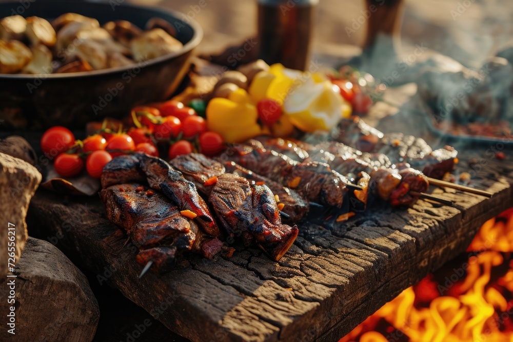 Wall mural south african braai day: celebrating traditional food and culture - Wall murals