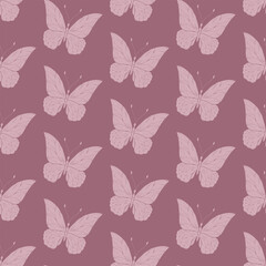 Seamless pattern with butterflies, butterfly pattern background.