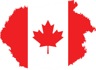 Canada Brush Flag, Brush strokes