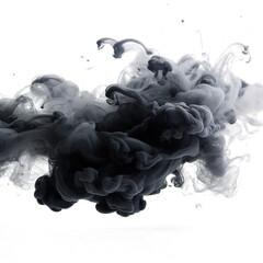 Abstract flying gray smoke cloud, a soft Smoke explode cloudy on transparent png.
