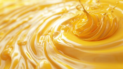 Close-up view of lemonade swirls for product photo. Generative AI