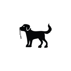 Fighting dog animal logo design . Cute dog animal logo illustration