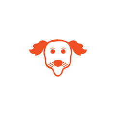 Fighting dog animal logo design . Cute dog animal logo illustration