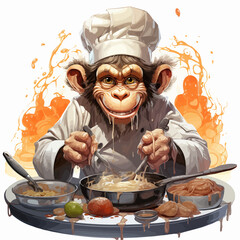 The Culinary Chimp! Giggle at the culinary adventures and delicious disasters of this mischievous monkey