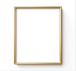 Obraz premium Opulent golden frame with portrait view. Ratio 4x5