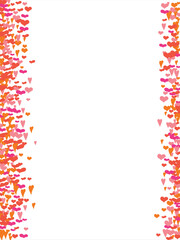 Vector edging, ribbon, border from hearts. Hand-drawn romantic pattern. Valentine's Day. Banner template. Vector illustration.