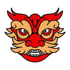 Chinese New Year Lion dance head