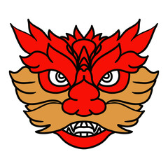 Chinese New Year Lion dance head