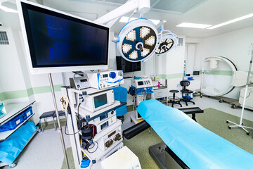 Modern medical equipment in the operating room