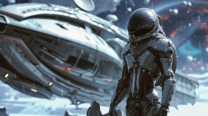 Futuristic astronaut