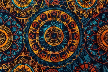 African traditional ornament in beautiful seamless pattern.