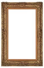 Picture frame in a classic design on a transparent background, in PNG format.