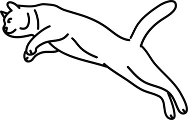 Fototapeta premium Organic Cat vector outline