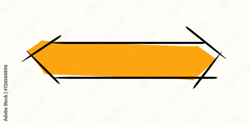 Poster abstract lower third orange with black line design, text box blank orange colour template file forma