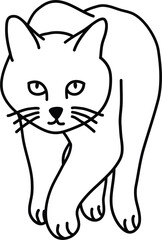 Organic Cat vector outline