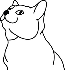 Organic Cat vector outline