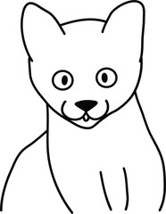 Organic Cat vector outline