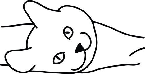 Organic Cat vector outline