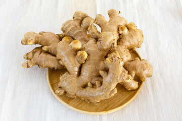 Ginger root. Fresh ginger root