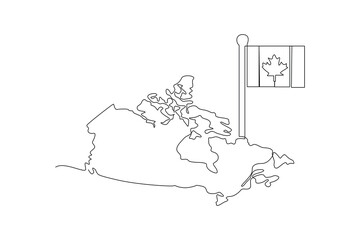 Continuous one line drawing World map concept. Doodle vector illustration.