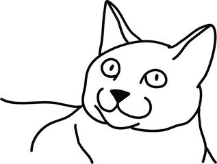 Organic Cat vector outline