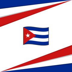 Cuba Flag Abstract Background Design Template. Cuba Independence Day Banner Social Media Post. Cuba Design