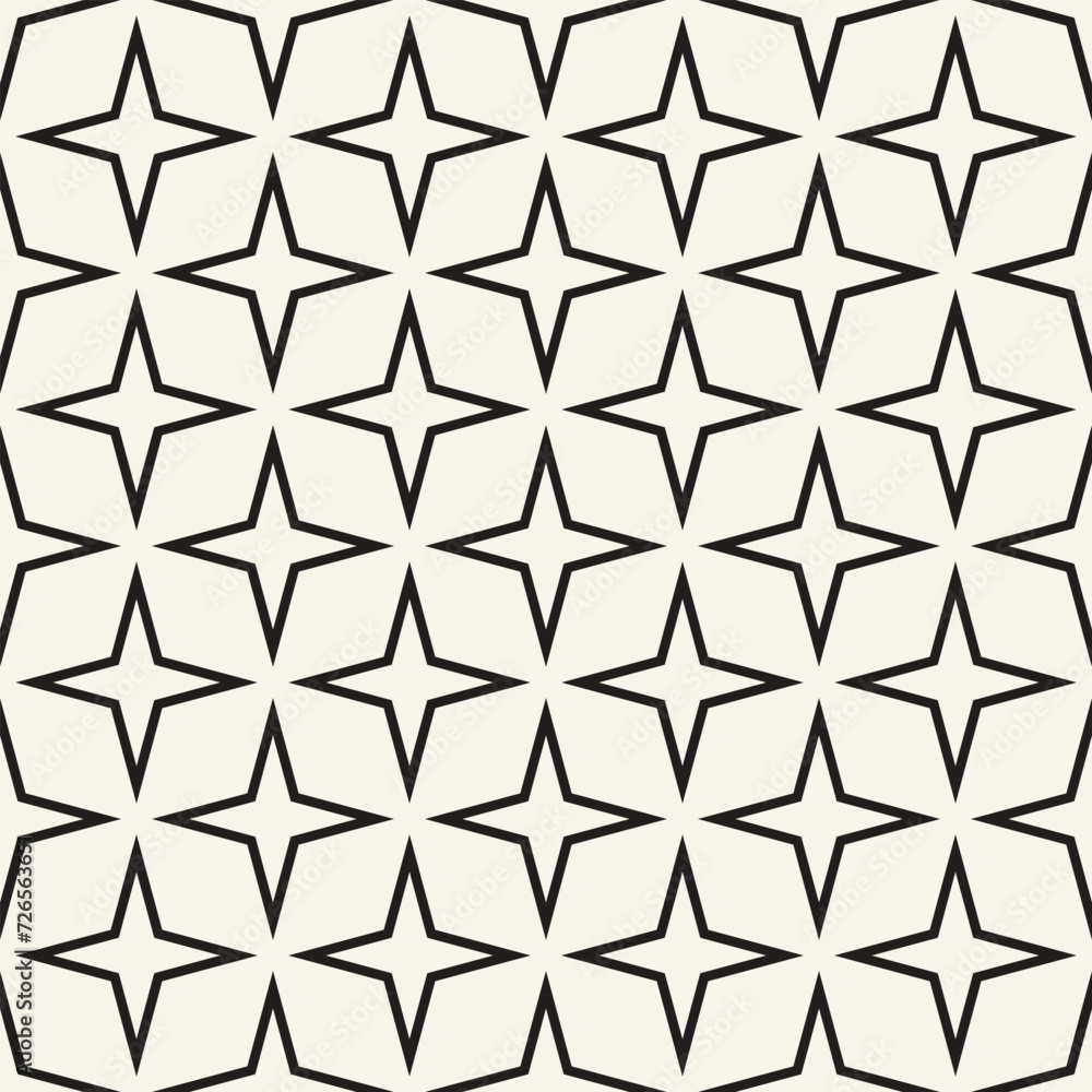 Wall mural vector seamless pattern. repeating geometric elements. stylish monochrome background design.