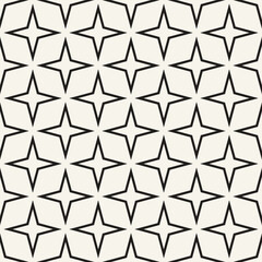 Vector seamless pattern. Repeating geometric elements. Stylish monochrome background design.
