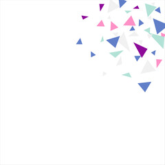 Frame of colored triangles abstract geometric pattern. Can be used as poster, banner, border, background, wallpaper, card, print, web. Vector illustration.