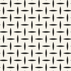 Vector seamless pattern. Repeating geometric elements. Stylish monochrome background design.