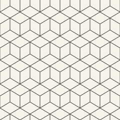 Vector seamless pattern. Repeating geometric elements. Stylish monochrome background design.