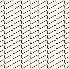 Vector seamless pattern. Repeating geometric elements. Stylish monochrome background design.
