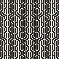 Vector seamless pattern. Repeating geometric elements. Stylish monochrome background design.