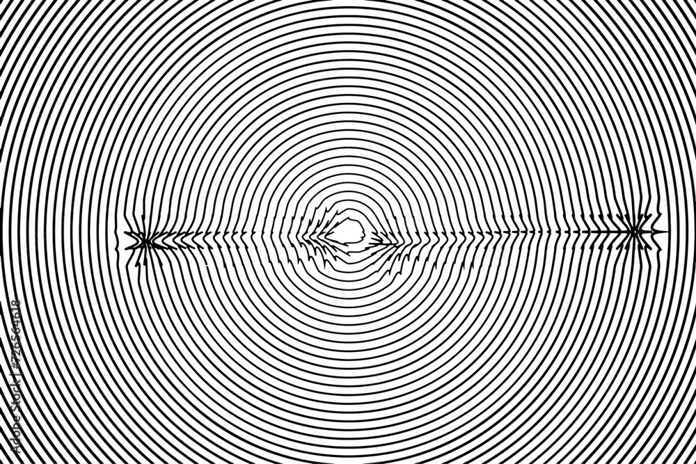 Poster concentric circle texture elements, spaced concentric circle pattern.