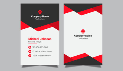 vertical Business card design template, Clean professional business card template, visiting card, business card template.