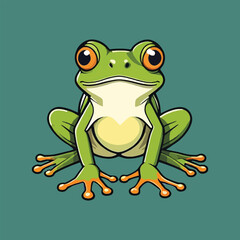Obraz premium vector of cute frog