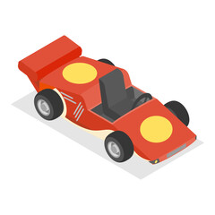 Naklejka premium 3D Isometric Flat Vector Set of F1 Items, Formula 1 Objects. Item 1