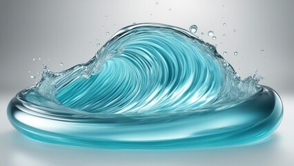 water splash a blue wave with water splashing on it 