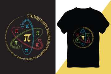 Pi Day T-Shirt Design Vector