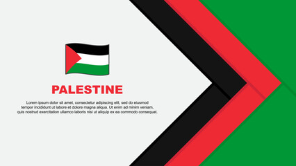 Palestine Flag Abstract Background Design Template. Palestine Independence Day Banner Cartoon Vector Illustration. Palestine Cartoon